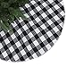 VGIA 48 inch Christmas Tree Skirtrt White and Black Buffalo Check Tree Skirt Christmas Decoration