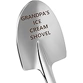 Funny Grandpa Christmas Birthday Gifts,Grandpa Gifts from Granddaughter,Fathers Day Ice Cream Shovel Spoon Presents for Grandfather,Funny Engraved Stainless Steel Spoon Shovel.