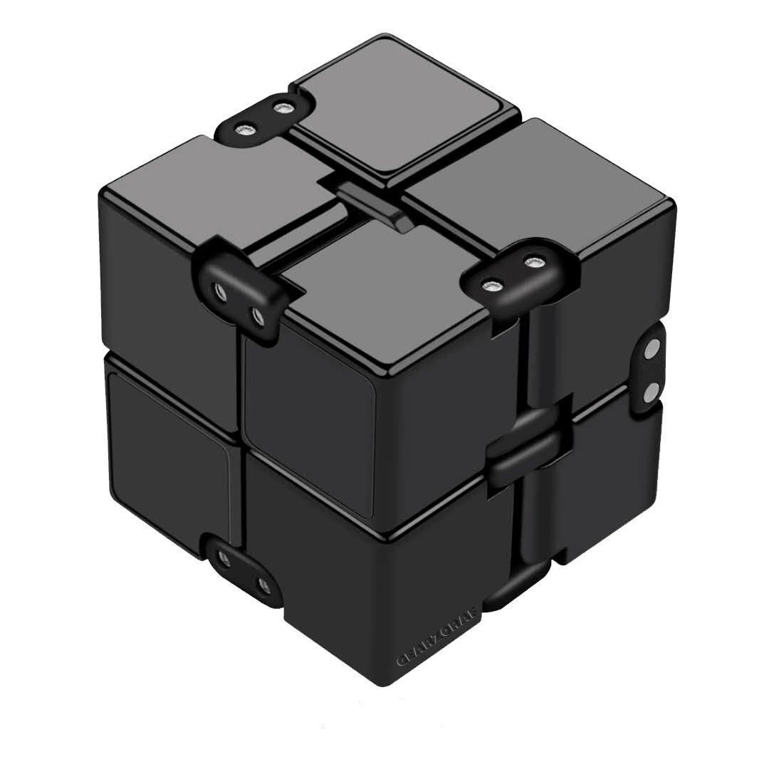 Cube Infini - En plastique ABS de couleur noir - De bonne qualité maniable et résistant - Jouet - Anti Stress - Décoration - Marque Française \