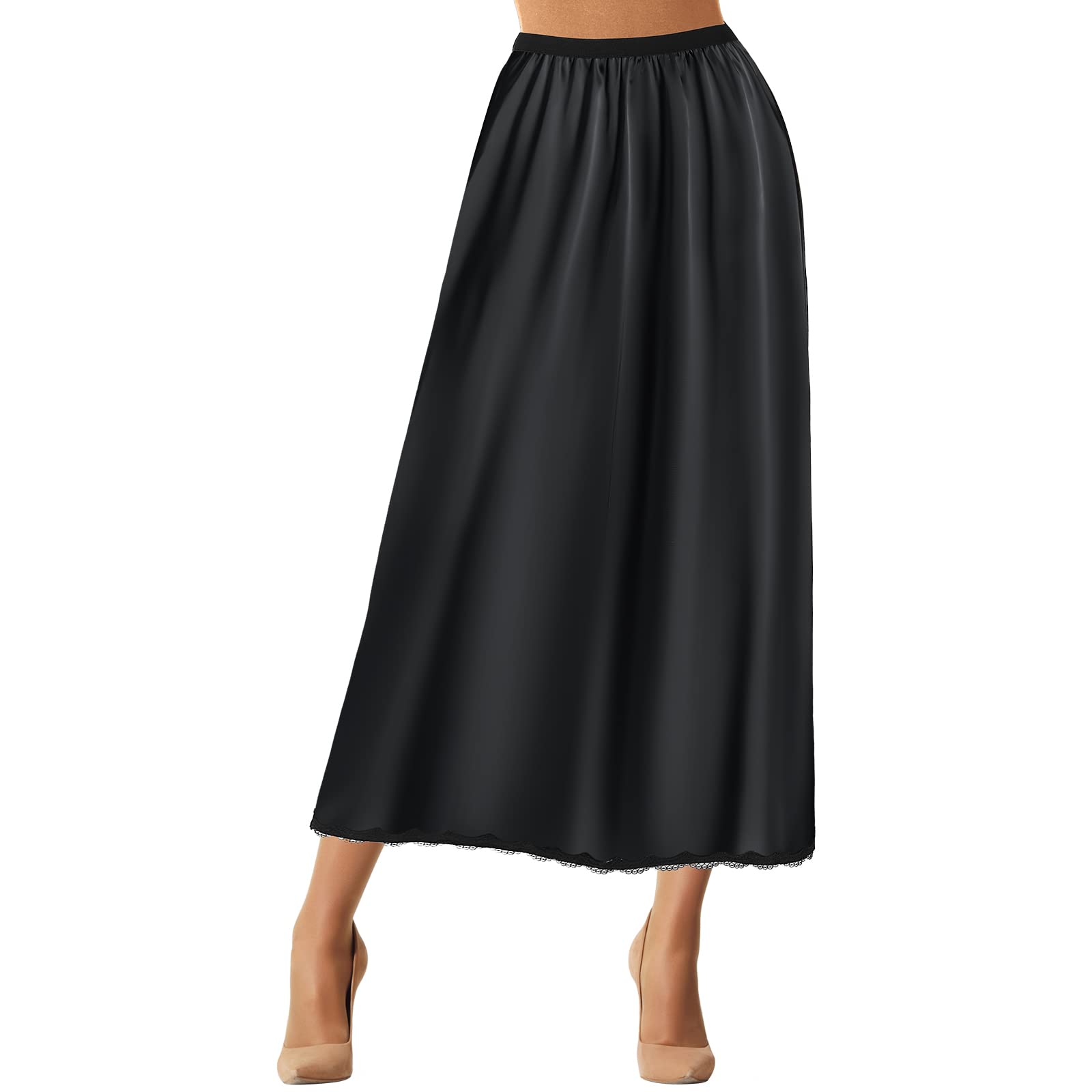 knee length dresses for ladies Lace V-Neck Slimming Maxi Dress | Built-In Shapewear main image 0