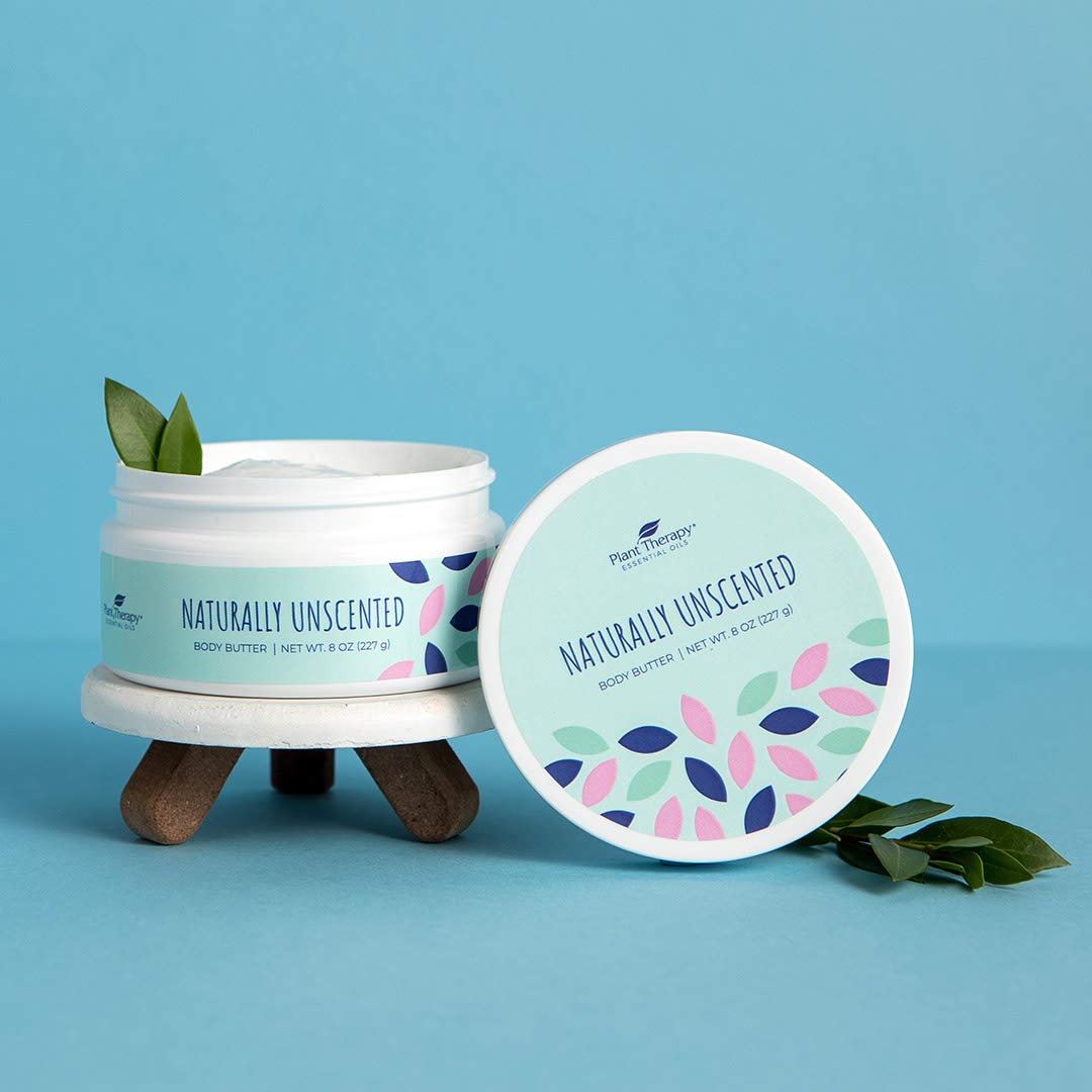 Plant Therapy Naturally Unscented Whipped Shea Body Butter 8 oz 100% Vegan, Gentle and Hydrating Base : Beauty