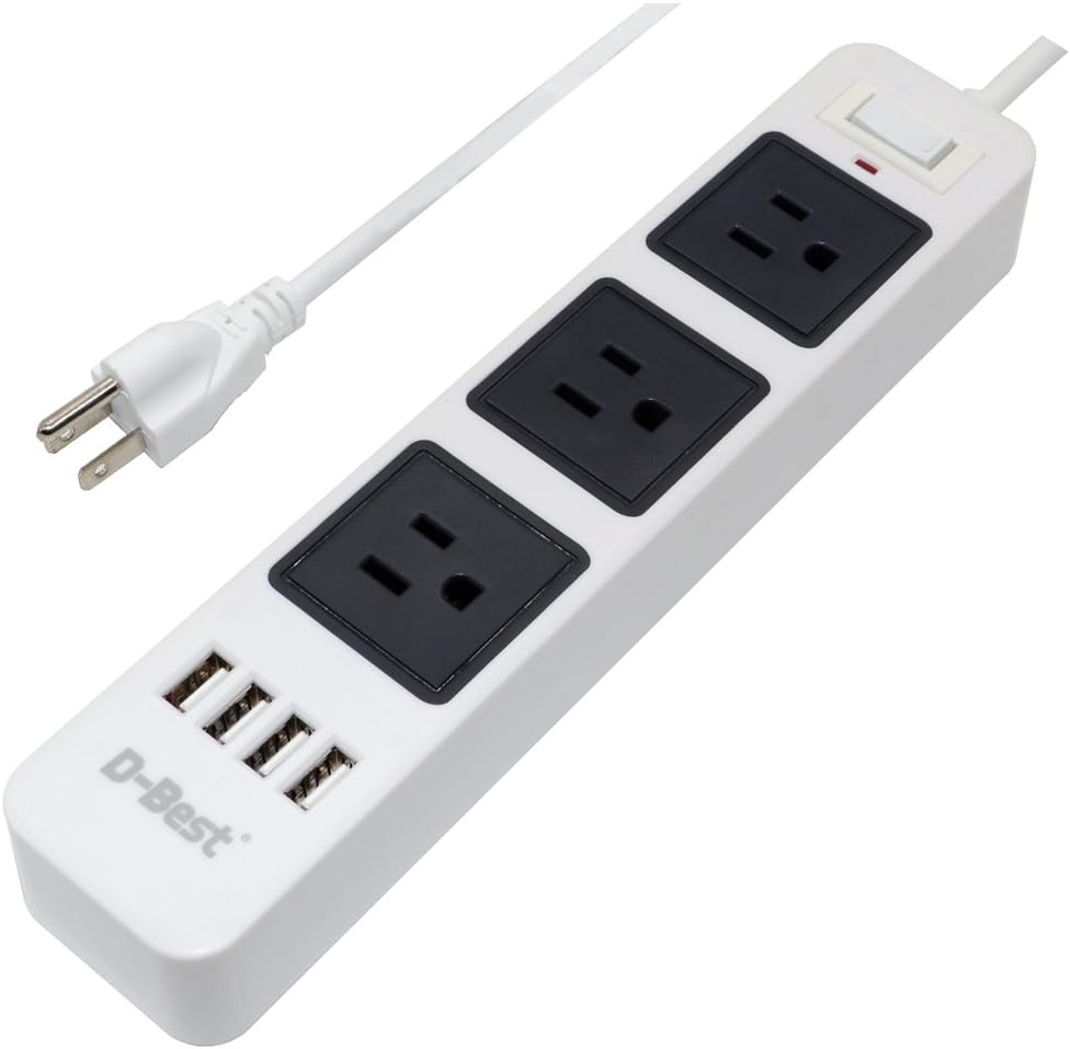 DBest Surge Protector Power Strips with USB Charger, 6.7