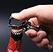 KESTAR Bottle Opener Key Chain, Car Key Chain Key Ring Business Keychain for Men (with 2 Extra Key Rings), Black