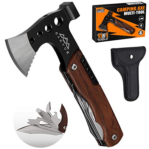 OAKVUE Axe Multitool 12in1 Survival Multitool Axe, Gifts for