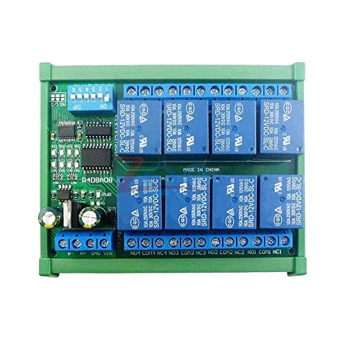 DC 12V Relay Module 8 Channel MODBUS RTU RS485 Relay Board PLC Controller Serial Port Switch