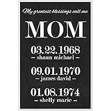 My Greatest Blessings Call Me Mom Personalized Gift Wall Art Decor