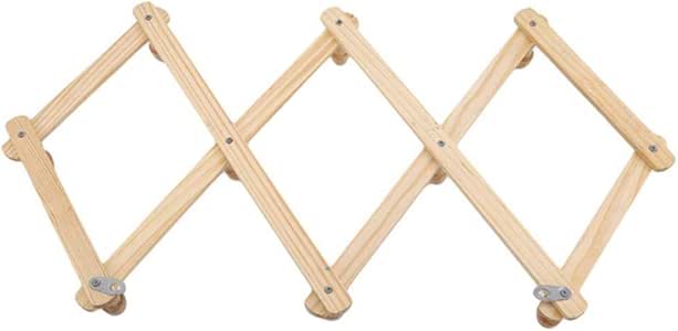 NMLB Perchero de Madera Extensible para Ropa, Perchero Extensible