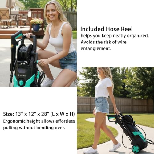 Pressure Washer, 4800 PSI 3.2 GPM Power Washer with 4 Quick Connect Nozzles/Foam Cannon, 23FT Inlet Hose & Filter, High Pressure Washer for Cars, Fences, Patio, Home, Blue
