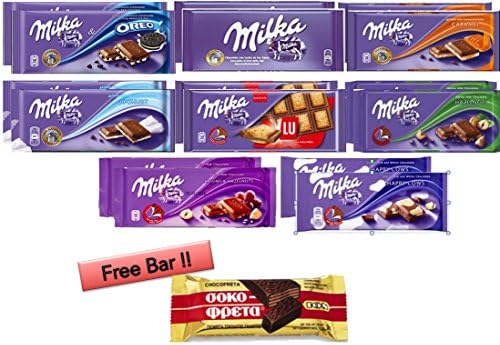 Best Selling Mika Variety 16 Pack Plus Free Ion Chocofreta bar = 17 Bars total
