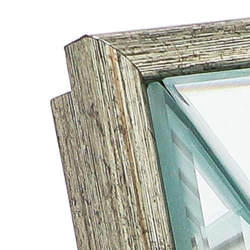 Isaac Jacobs 4x4 Silver Beveled Mirror Picture Frame - Classic Mirrored Frame with Deep Slanted Angl - //medicalbooks.filipinodoctors.org
