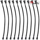 WMYCONGCONG 10 PCS 10" 4 Pin PWM Fan Extension Power Cable Connector Case Male to Female for Computer
