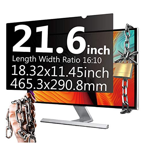 Xianan Screen Privacy Filters 21.6 inch 16:10 Privacy Screen Protector 18.32×11.45inch/465.3×290.8mm Anti-Glare Monitor Filter