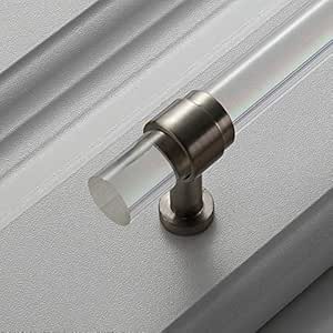 Moin Tiradores para Muebles, perillas Negras Modernas de Cristal