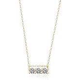 PearlLives Balance Beam Pendant Necklace For Women 18K Gold Plated Cubic Zirconia Necklaces Gold Chains Dainty Chokers