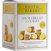 Rustic Bakery Meyer Lemon Shortbread - Sweet &amp; Tangy Handmade Shortbread Cookies with Meyer Lemons - Artisan Tea Cookies - Made in California - Pack of 4-4 Oz Trays&hellip;
