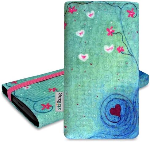 stilbag Pouch 'MIKA' for Samsung Galaxy Alpha – Design: Heart in Flower