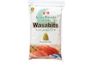 KINJIRUSHI BRAND Kinjirushi Wasabits Japanese Wasabi Powder 1 kg - 2.2 lbs/Wasabi Paste, Horseradish Root Powder, Wasabi Bulk, Powdered Wasabi, Wasabi Powder for Sushi - No Corn Starch, Spicy/Kinjirushi Wasabi