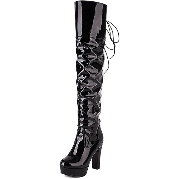 Ellie Shoes Women's Over The Knee Boots - Stiletto Heel, Black, Size 11