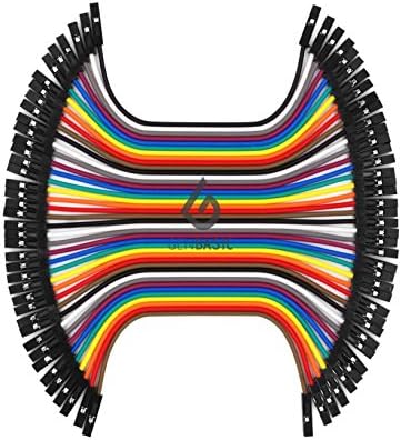 GenBasic 40 Piece Female to Female 4 Inch Solderless Ribbon Dupont-Compatible Jumper Wires for Breadboard Prototyping