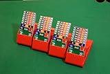 Bridge Bidding Boxes - Set of 4 High Famous LION Quality Plastic Cards Durable Carrying Case Washable Easy to Stack, Store and Transport Long Lasting Anti Slip Legs Available in Vivid Red Color