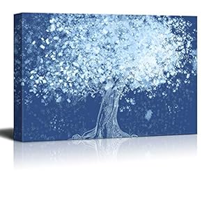 Wall26-Canvas Wall Art-Color Tree Oil Painting for Living Room-Giclee Painting Wall Bedroom Living House Decoration Home Art - 12x18 inches