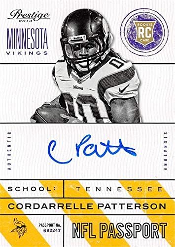 Cordarrelle Patterson Autographed Football Card Minnesota Vikings 