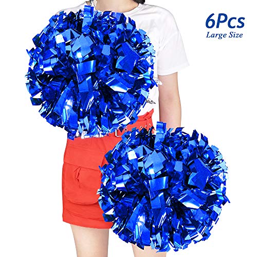 Mxxgmyj 1pair Plastic Cheerleader Cheerleading Pom Poms Party Costume Accessory Set Ball Dance Fancy Dress Night