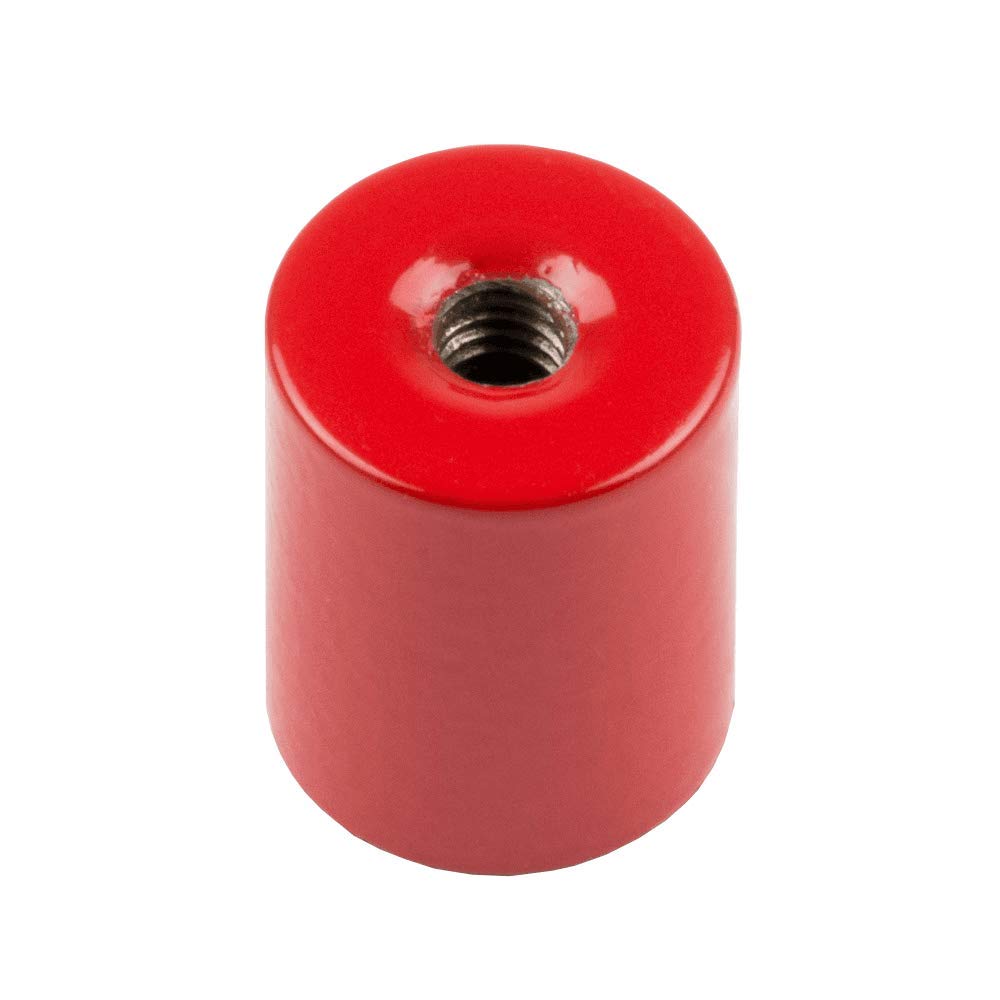 Alnico Deep Pot Magnet for High-Temperature, Engineering, and Manufacturing Applications - 12.7mm dia x 16mm thick c/w M4 threaded hole - 2kg Pull