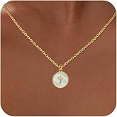 JOBICY Cross Necklace for Women, 14k Gold Cross Necklaces for Women Trendy Dainty Gold Necklace Pearl Diamond Cross Pendant Necklaces Religious Christian Baptism Faith Jewelry for Woman
