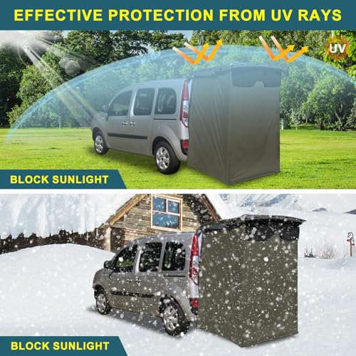 Rear Tent Replacement for VW T4/T5/T6/T6.1, Car Tent Tailgate Awning Tailgate Tent Waterproof Portable for T5 T6 Bus, Front SUV Van Camping
