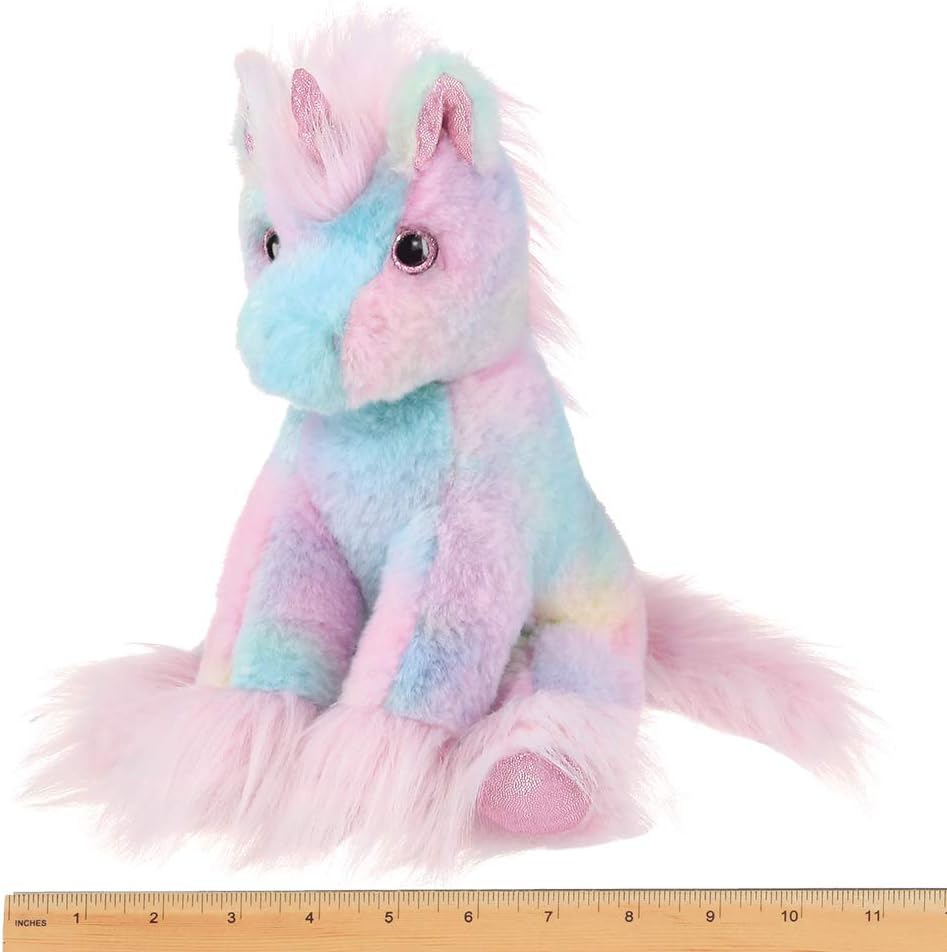 rainbow colored unicorn stuffed animal