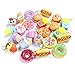 Sinofun 8PCS Random Kawaill Small Food Squishy Package Set, Including Cake, Pizza, Hamburger, Ice Cream, Doughnut, Hot Dog, Slow Rising Keychain Education Toys