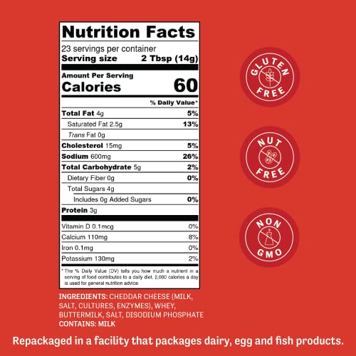 Judee’s White Cheddar Cheese Powder 11.25oz 100 NonGMO, rBST