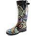 Women's Puddles Rain and Snow Boot Multi Color Mid Calf Knee High Rainboots,Monet 8 B(M) US