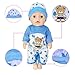 Baby Doll Clothes Include 5 Set Doll Clothes for Bitty Baby Dolls, 14 to 16 Inch Newborn Baby Dolls,Baby Alive Dolls,18 Inch American Girl Dolls. (Red)