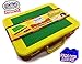 Matty's Toy Stop Brik-Kase Travel, Building, Storage & Organizer Container Case with Building Plate Lid (Holds Approx 2000pcs) - Compatible with All Major Brands (Red, Green & Yellow)