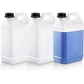 Ziliny 3 Pcs 1 Gallon Plastic Jug with Lids Square Empty Storage Containers Hdpe Carboy Plastic Jar Containers for Milk Water