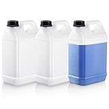 Ziliny 3 Pcs 1 Gallon Plastic Jug with Lids Square