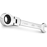 Jaeger 24 mm Flex Head Ratchet Wrench, 4&deg; Swing, 12-Pt, Metric