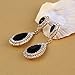 Womens Rhinestone Crystal Wedding Link Bracelet Teardrop Drop Earrings Jewelry Set
