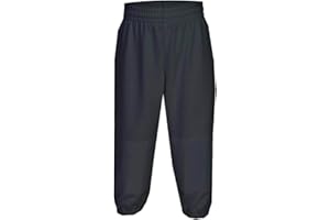 Martin Sports Youth Pull Up Baseball/Softball Pants, Black, Grey or White, XS-XL