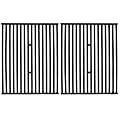VICOOL 15" Matt Cast Iron Grill Grates Cooking Grid Replacement for Broil King 9865-5, Broil-Mate 165154, Sliver Chef, Sterling and Huntington Gas Grills, Set of 2, (hyG436B)