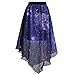 SAYM Women Pleated Chiffon Galaxy Cosmic Digital Printed Skirts