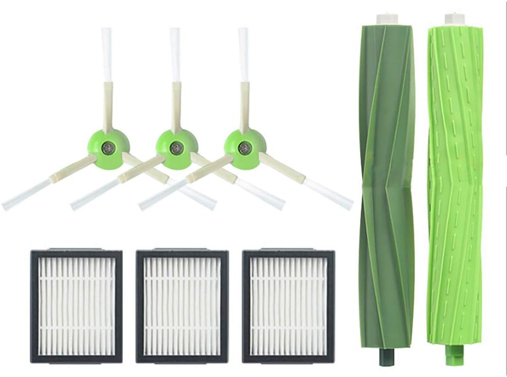 Compatible with iRobot Roomba i7 i7+/i7 Plus E5 E6 E7 Side Brush& for Hepa Filters&Bristle Brush,Vacuum Robot and Replacement Parts