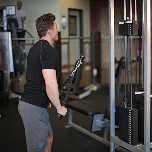 Elemart-Heavy-Duty-Tricep-Rope-Attachment-27inch-Non-Slip-V-Shaped-Press-Down-Bar-Pull-Down-Handle-Attachment-for-Triceps-Workout-Fitness-Body-Building-Gym-Equipment-Exercise-Machine-Attachment