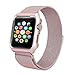 ALNBO Compatible 38mm Apple Watch Band Stainless Steel Mesh Magnetic Replacement Wrist Band with Metal Protective Case for Apple Watch Series 3 Series 2 Series 1 Rose Gold