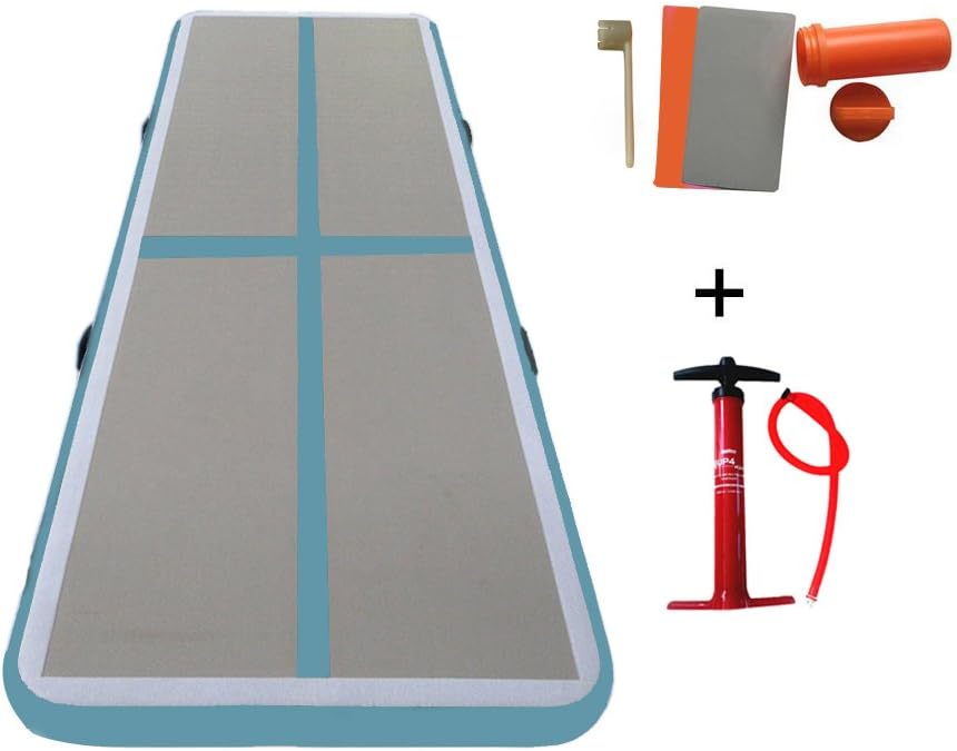 Inflatable Gymnastic Air Floor Air Track Tumbling Mat Training Mat Cheerleading for Home/Cheerleading/Beach/ Park/Water (Color 5)