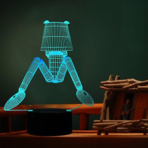 3d Night Lamp People Optical Illusion Touch Control LED Night Light USB Power Port Table Lamp for Birthday Gift or as Unusual Present(7 Colors of Light in A Lamp)