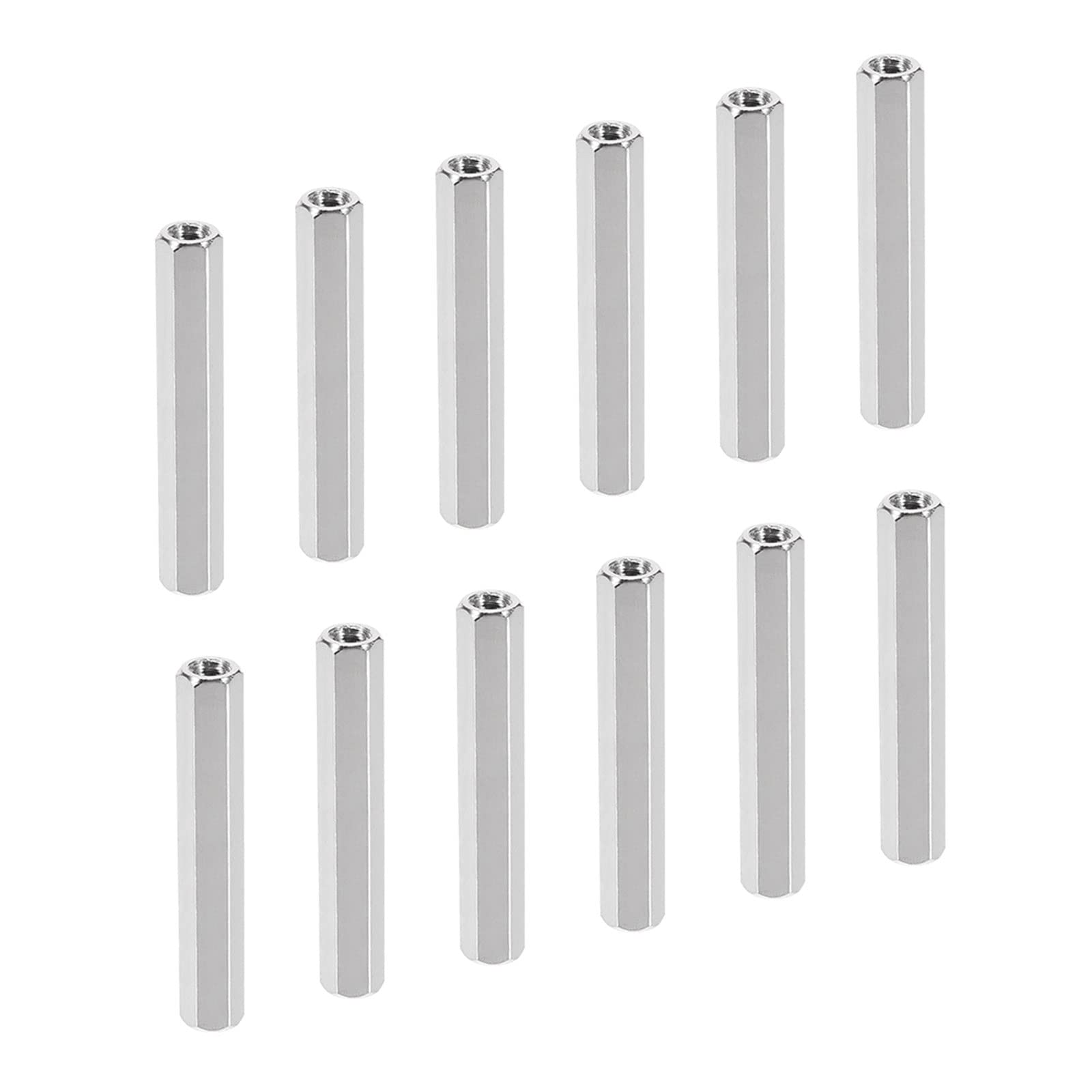 YOKIVE 20 Pcs M4 Spacers, Brass Hex PCB Standoffs Nuts, Keep Height Consistent, Great for Motherboard, Circuit Board, Electronics (Silver Tone, 40mm)