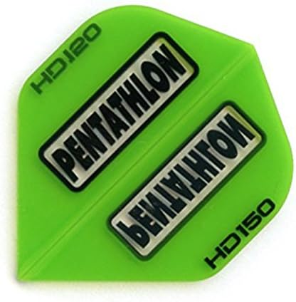3 Sets of Standard Size Pentathlon HD150 Dart Flights Green